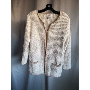 Vintage Ratio Acrylic Button Front Cardigan Sweater Size S